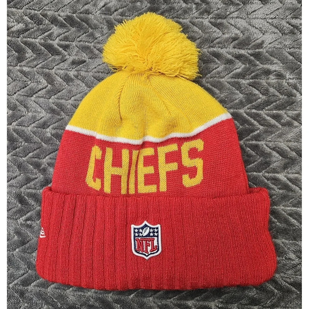 Authentic New Era‎ Kansas City Chiefs NFL Knit Beanie Cold Weather Hat Football